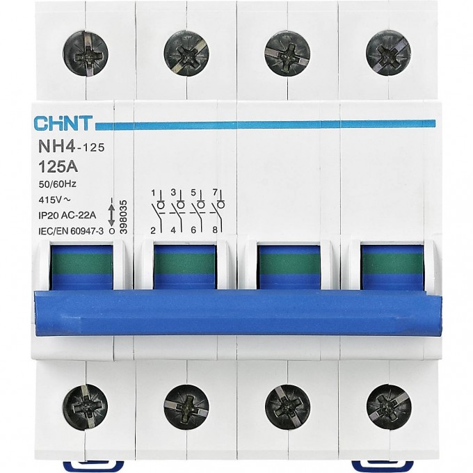 Выключатель нагрузки CHINT NH4 4P 125A (R) 398035