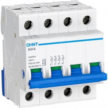 Выключатель нагрузки CHINT NH4 4P 80A (DB) (R) Выключатель нагрузки CHINT NH4 4P 80A (DB) (R)